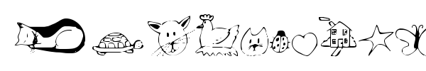 Andi's Critters font preview